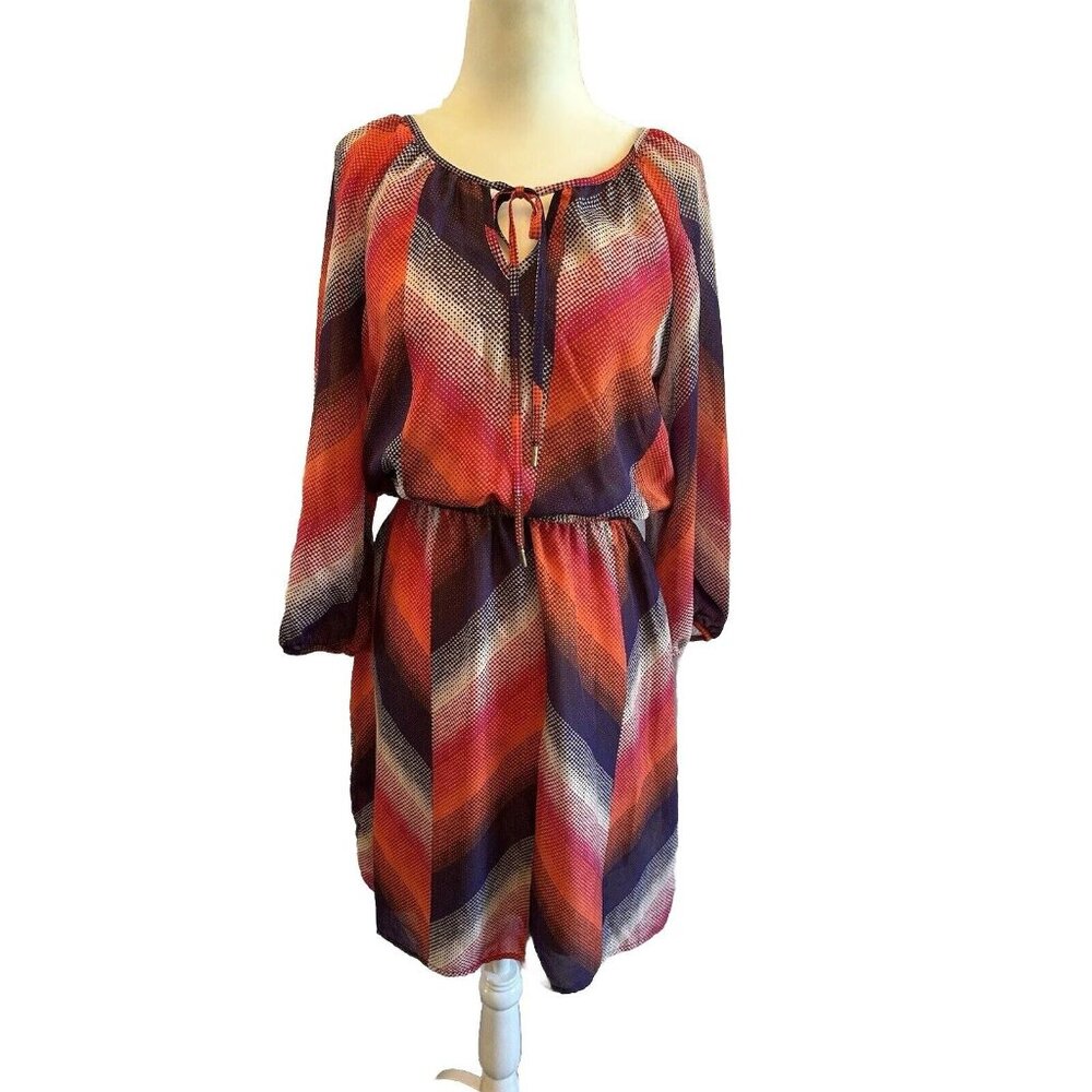 Banana Republic Women's Dress Multi Color‎ 3/4 Sleeve Short Size 6 Office Casual